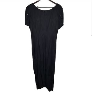 Vintage WNY Black dress with Pearl on Sleeves USA
